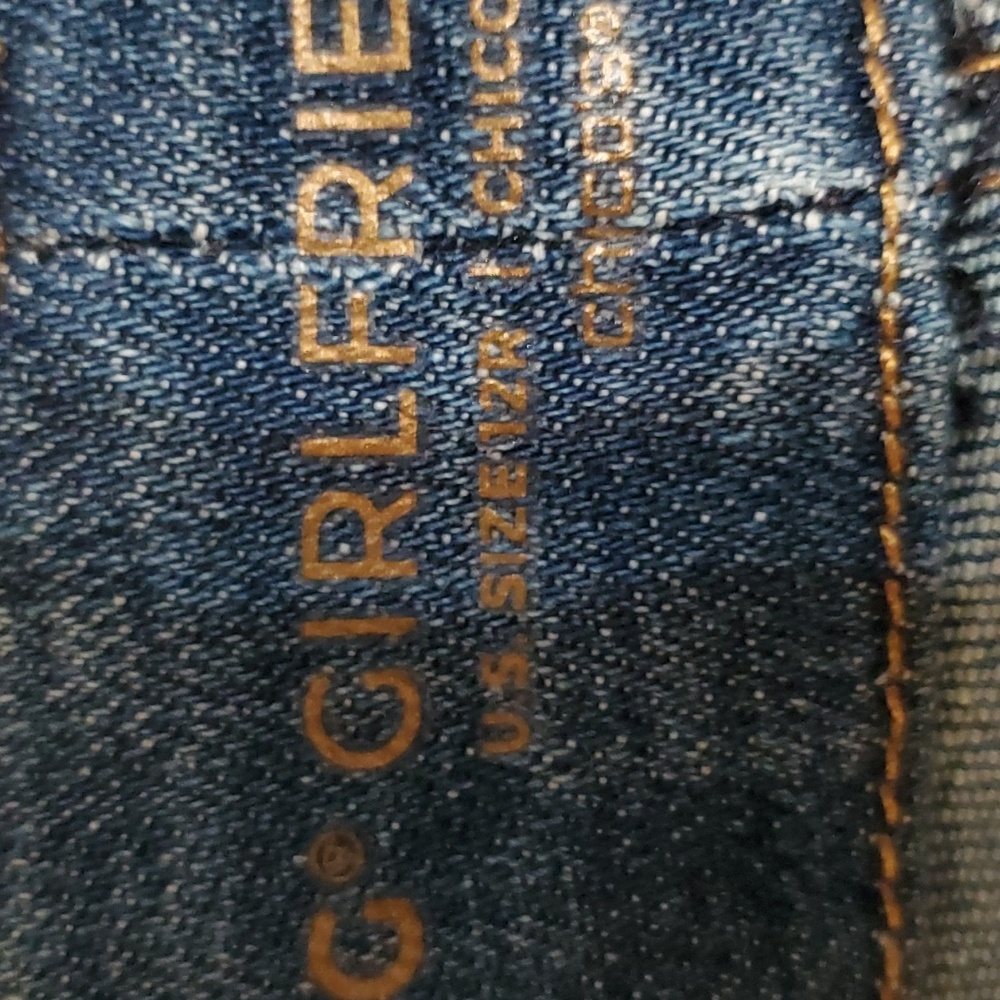 Chico's So Slimming Girlfriend Slim Leg Ankle Animal Print Trim Size 12R Jeans - Picture 8 of 14